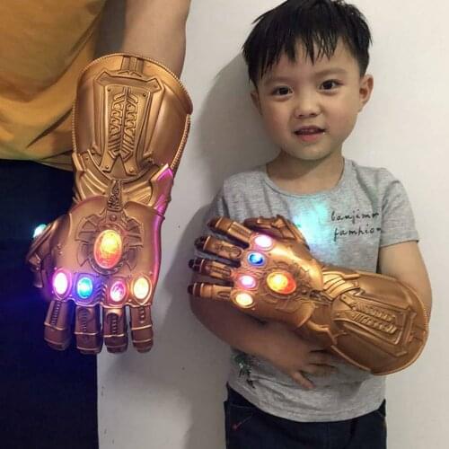 Thanos Infinity Gauntlet Light Glove Cosplay LED Stones Kids Adult Weapon Carnival Costume Halloween Props