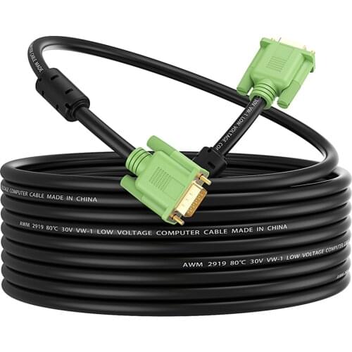 Video Converter Plated VGA Port HD 1080P VGA to VGA Cable Converter 15 Pin VGA Port Adapter for Laptop Computer