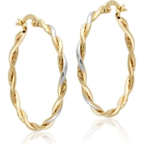 14 carat gold ring earrings 3.0 cm Burma Handy Custom Craftsmanship Gift Gold Earrings Design On Special Occasions