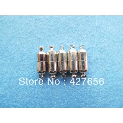 10 sets Silver tone Long Tablets Magnetic Clasps for Necklace& Bracelet Clasps Connector Pendant Charm Finding,Jewelry Accessory