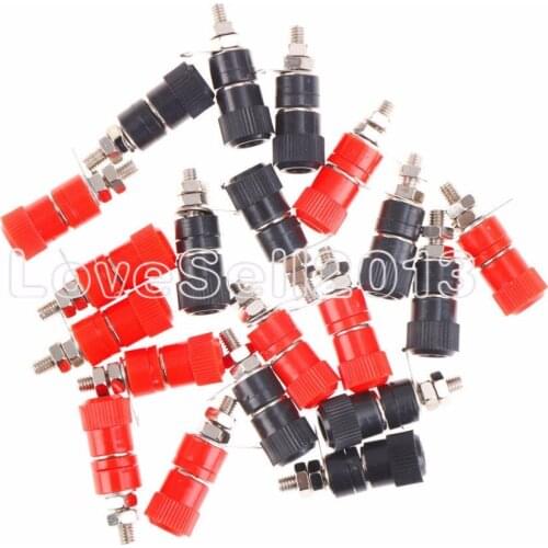 10PCS JS-910B 4mm Banana plug Jack socket Female Binding Post for Speaker Audio