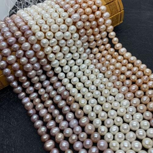 AA Grade Natural Freshwater Pearl Beads Potato Shaped DIY Jewelry Making Necklace and Earring Accessories Charm 7-8 Mm