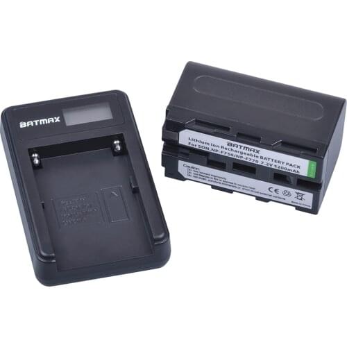 1PC 5200mAh NP-F770 NP-F750 NP F770 np f750 NPF770 Batteries + LCD USB Charger for Sony CCD-SC5 CCD-SC55 CCD-SC65 DCR-SC100