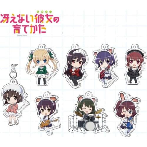 Anime Saekano: How to Raise a Boring Girlfriend Katou Megumi Bags Pendant Keychains Keyring Decorate Collectible Q Version Gifts