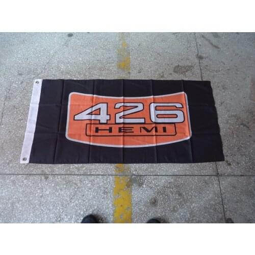 Free shipping 426 hemi flag for Car show , can custom print file,90X150CM size,100% 426 hemi banner