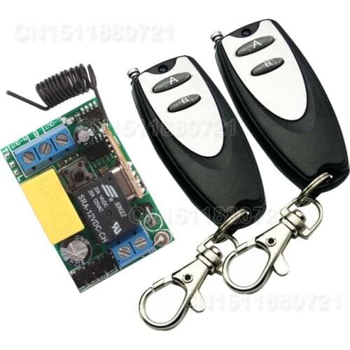 220v 1ch rf wireless remote switch wireless light Lamp LED switch 1 Receiver 2 Transmitter 315/433Mhz