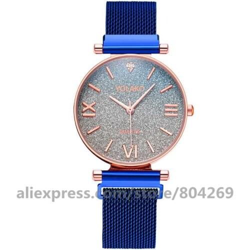 Fashion Women Magnet Belt Gradient Ramp Color Starry Sky Watch High Quality Ladies Alloy Quartz Watches YOLAKO Clock 920463