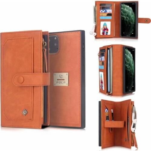 PU Leather wallet Phone Case For iPhone 6 6S 7 8 Plus X XR XS MAX 11 Pro Max Coque Shell Card Holder Phone Flip Cover Funda