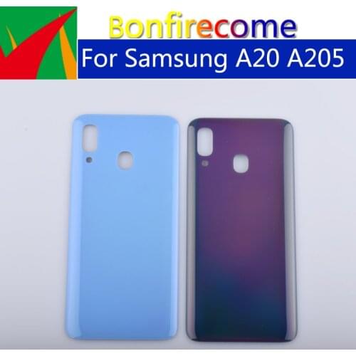 10Pcs\lot For Samsung Galaxy A20 2019 A205 A205F SM-A205F SM-A205F\DS Housing Back Battery Cover Case Rear Door Chassis Shell