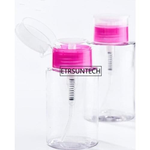 60pcs 100/150/200ml Nail Art Pump Dispenser Bottle Acrylic Gel Polish Remover Cleaner Liquid Container Pressure bottle F3132