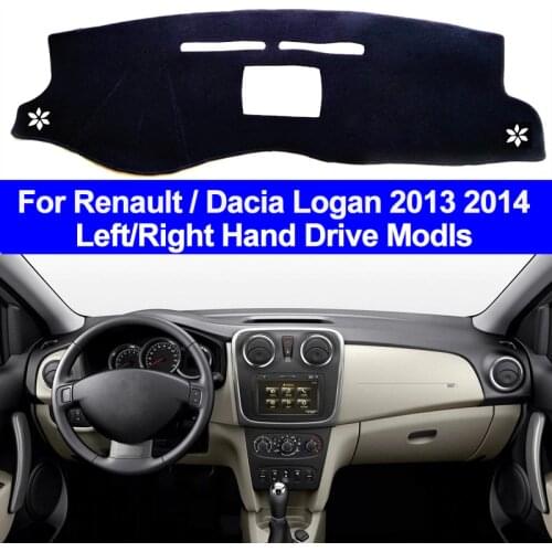Car Inner Auto Dashboard Cover Dashmat Pad Carpet Dash Mat Cushion 2 Layers For Renault Dacia Logan 2013 2014 DaciaLogan
