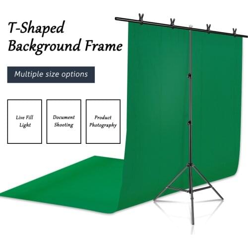 Background T- shape Tripod Stand Backdrop Green White Black Screen Solid Color Frame System Photo Studio Photography Props