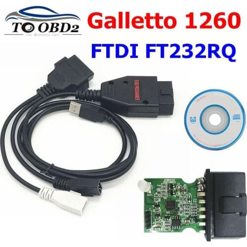 2020 Newest Version OBD2 Galletto1260 Flasher EOBD/OBDII chip tuning tool Galletto 1260 FTDI ECU flash tool Remap