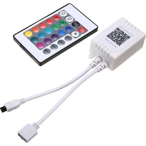 Mayitr 1pc High Quality Smart bluetooth-compatible Controller 24 Key IR Remote Controller For 3528 5050 RGB LED Strip Light