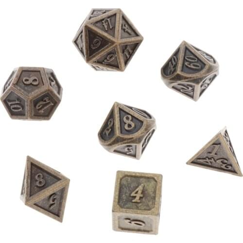 Set of 7 Polyhedral Dice Standard Size for Dragon Scale D&D Pathfinder