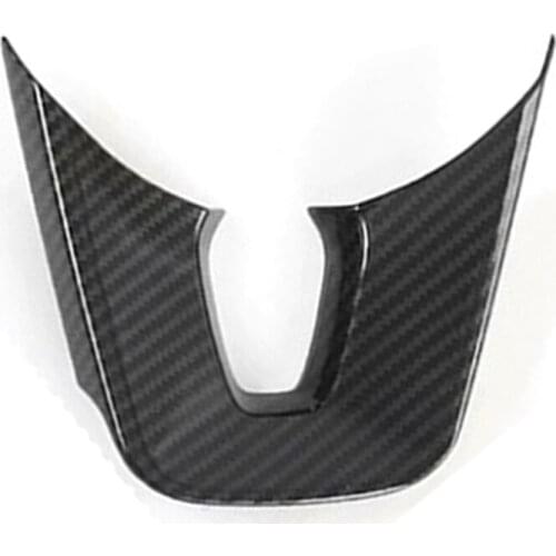 Steering Wheel Cover Trim Sticker Decoration Frame Interior Accessories for Kia Seltos 2019 2020 Carbon Fiber