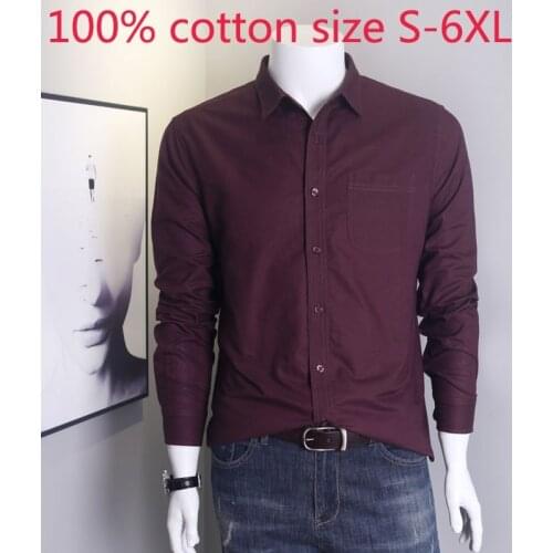New Arrival Fashion 100% Cotton Oxford Men Long Sleeve Spring And Summer Loose Large Casual Shirts Plus Size S-XL2XL3XL4XL5XL6XL