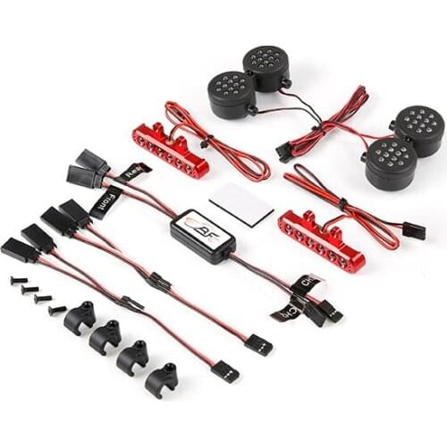 Plastic front headlight and CNC metal tail lamp set for 1/5 scale HPI Rovan LT LOSI 5IVE-T 5T KM X2 rc truck spare part LED