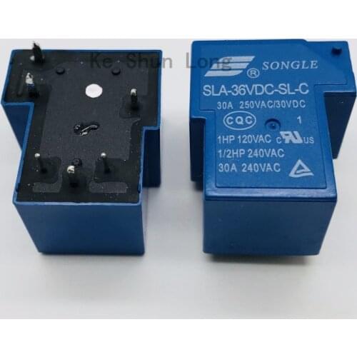 Free shipping(5pieces/lot)100%Original New SONGLE SLA-DC36V-SL-C SLA-36VDC-SL-C SLA-48VDC-SL-C 6PINS 30A 36VDC 48VDC Power Relay