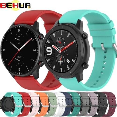 BEHUA For Huami Amazfit GTS 2 Mni 2e / Bip U Pro S Lite GTR Strap Wristband Sport Bracelet Watchband 20mm 22mm Watch Band Correa