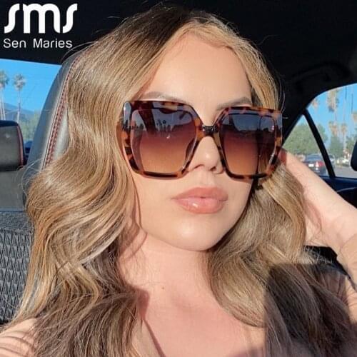 Luxury Big Frames Square Sunglasses Women Oversized Vintage Glasses For Men Eyeglasses Flat Top One Piece Men Gafas Glasses