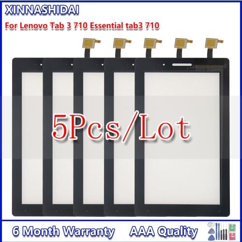 5PCS/New 7.0'' For Lenovo TAB 3 Essential 710F Tab3 TB3-710F TAB3-710F TB3-710 Touch Screen Panel Digitizer LCD Front Glass Repl