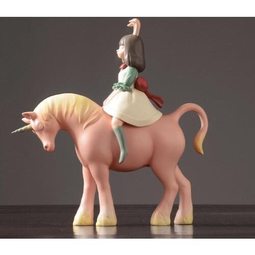 XIAOOU JIA ARTWORK WHITE NIGHT FAIRY TALE SERIES STATUE CHINESE ART SCULPTURE CUTE GIRL TABLE PIECE BIRTHDAY GIFT HOUSE DECOR