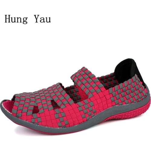 Women Shoes Flats 2018 Fashion Casual Shoes Woman Flat shallow Beautiful Breathable Peep Toe Walking Loafers weave