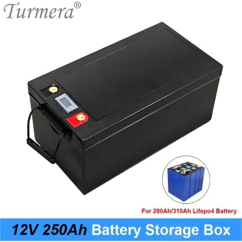 Turmera 12V 280Ah 310Ah 3.2V Lifepo4 Battery Storage Box with LCD Indicator for Solar Power System or Uninterrupted Power Supply