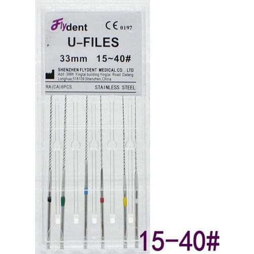 Dental Woodpecker U files Endodontic files stainless steel ultrasonic optional sizes Used for Root cleaning