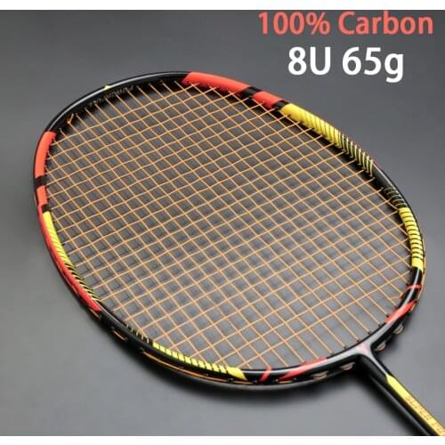 Ultralight 8U 65g Carbon Professional Badminton Racket Strings Strung Bag Multicolor Z Speed Force Raket Rqueta Padel 22-30LBS