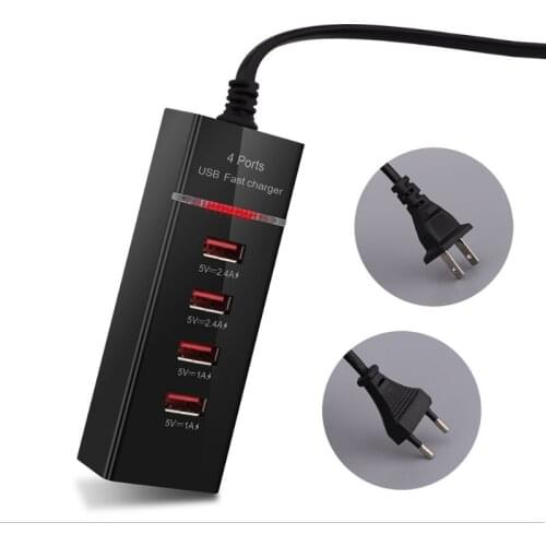Smart Digital Charging Extension Socket 4USB Fast charger Ports Universal Multiprise USB Power Adapter Socket EU US Plug