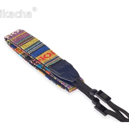 Universal Adjustable Vintage Cotton Leather Camera Shoulder Neck Strap Belt For Canon Sony Nikon SLR Cameras Strap Accessories