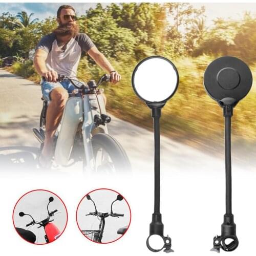 Bike Mirror Bike Rearview Mirror Motorcycle Electric Vehicle Hose Adjusting Large Screen Bicycle Rearview Mirror Parts For Bike