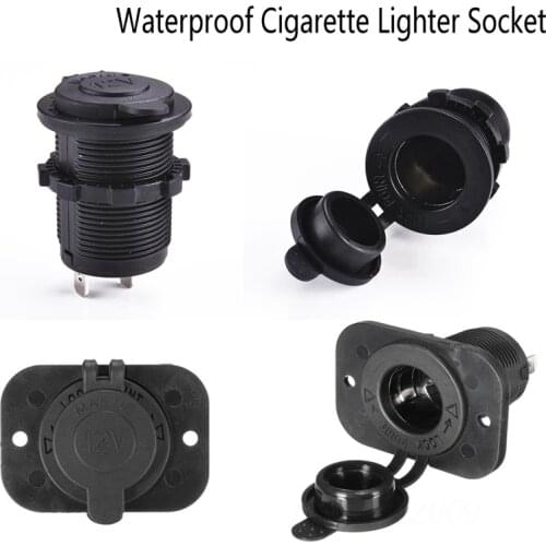 For 12V Waterproof Car Motor Cigarette Lighter Plug Outlet Power Supply Socket