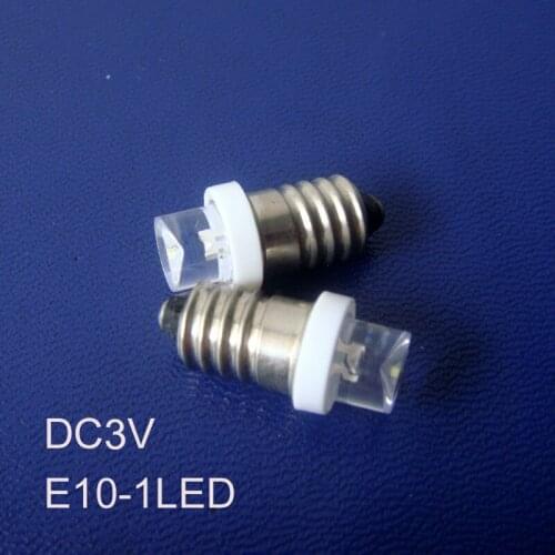 High quality DC3V E10 led Signal light, Led E10 Indicator Light E10 Led Instrument light bulb lamp 3V free shipping 1000pcs/lot