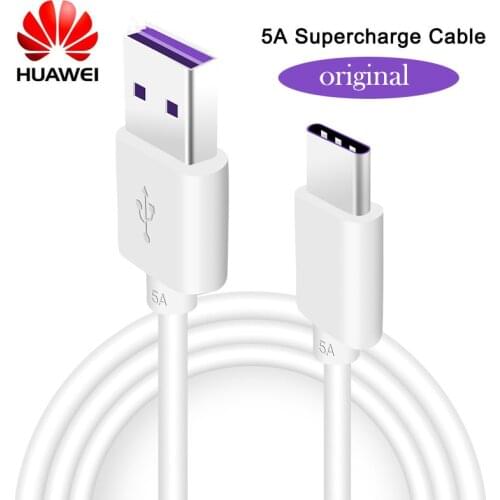 Huawei USB 5A Type C Cable P30 P20 Pro lite Mate20 10 Pro P10 Plus lite USB 3.1 Type-C Original Supercharge Super Charger Cable