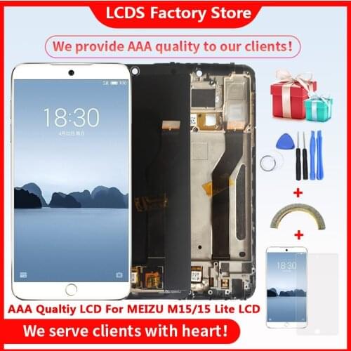 5.46" AAA Quality LCD For MEIZU 15 Lite Lcd With Frame Display Screen+Digitizer Touch Screen For MEIZU M15/15 Lite LCD Display