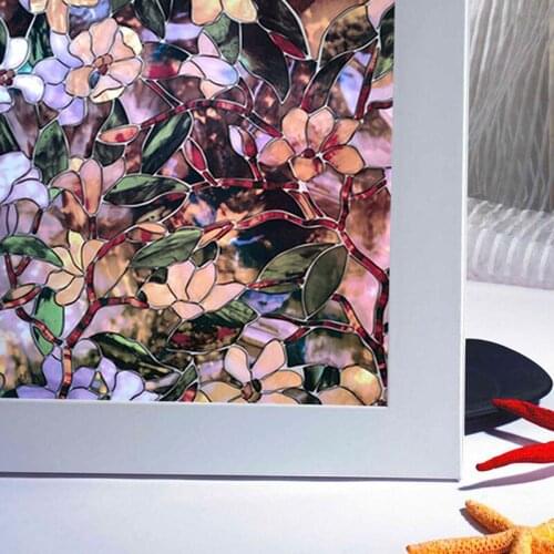 1Roll Anti UV Window Glass Film Privacy 3D Decorative Sticker Stained Self-Adhesive
