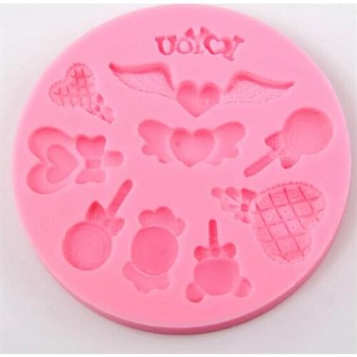 1 pc 9 Shape Diamonds Cake Mold Candy Lollipop 3D Silicone Cake Mould For Cake Decorating Non-Stick Fondant Mold 5N1279