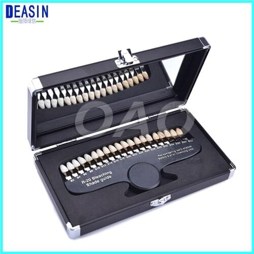 2018 NEW dental whitening comparator with Mirror Luxury packed 20 Colors 3D shade guide color