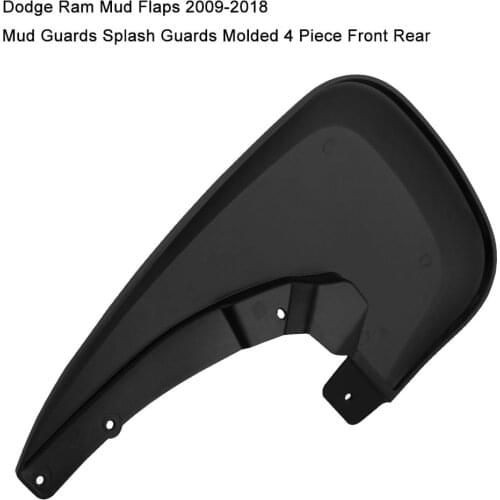 4PCS Mud Flaps Front & Rear for Dodge Ram 1500 09-18 2500/3500 2010-2018 Heavy Duty Molded Splash Guards (Only for Trucks)