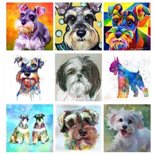 Diamond Painting Color Animal Puzzle Full 5d Diamond Embroidery Square Diamond Rhinestone Mosaic Painting Cross Stitch Kit