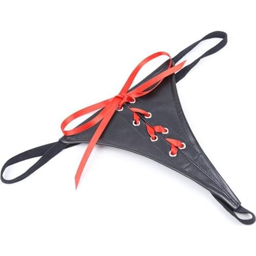 Erotic babydoll lingerie sexy Bikini bow sexy micro bikini Leather Panties Bondage Pants sex underwear