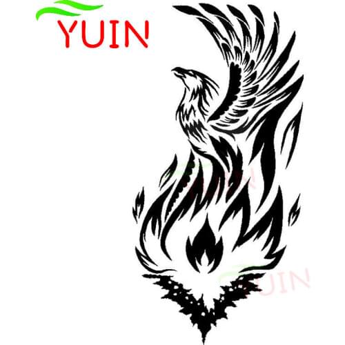 Phoenix Myth Bird Flame Totem Car Sticker Personality PVC Body Rear Windshield Decoration Accessories Waterproof Anti-UV Decal