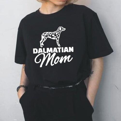 Dalmatian Mom Short Sleeve T Shirt Women Tops Harajuku Shirt Dog Lover Tee Shirt Femme Summer Casual Plus Size Camisas De Mujer