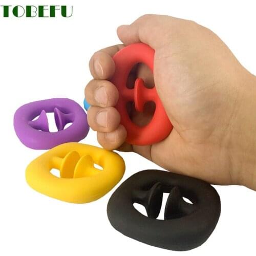 Finger Hand Grip Stress Reliever Toy Adult Child Funny Anti-stress Fidget Reliver Stress Toys Decompression Pinching Ball Toy