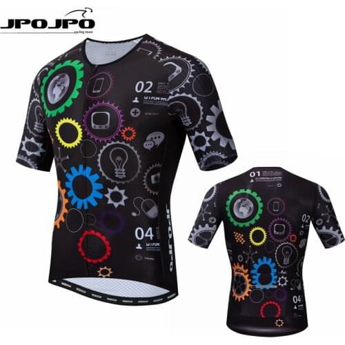 JPOJPO 2019 Cycling Jersey Men Gear Bike Team Maillot Ropa Ciclismo Summer Short Sleeve Breathable bicycle clothing Sport Shirt
