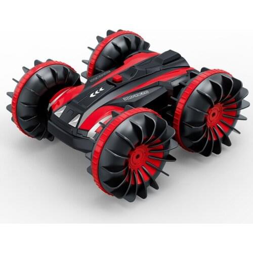 Remote control amphibious stunt 4-wheel remote control vehicle 2.4G stunt roll back forth remote control double-sided vehicle