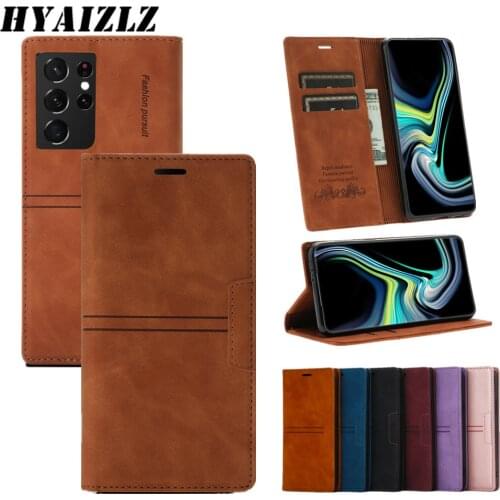 Luruxy PU Leather Wallet Case for Galaxy S21 FE S20 Ultra Note 20 10+ S10 Plus Coque Flip Magnetic Protection Phone Fundas Bag
